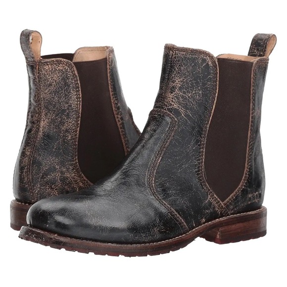Bed Stu Shoes - NEW Bed Stu Nandi Black Handcrafted Leather Chelsea Boots Distressed Ankle 8.5